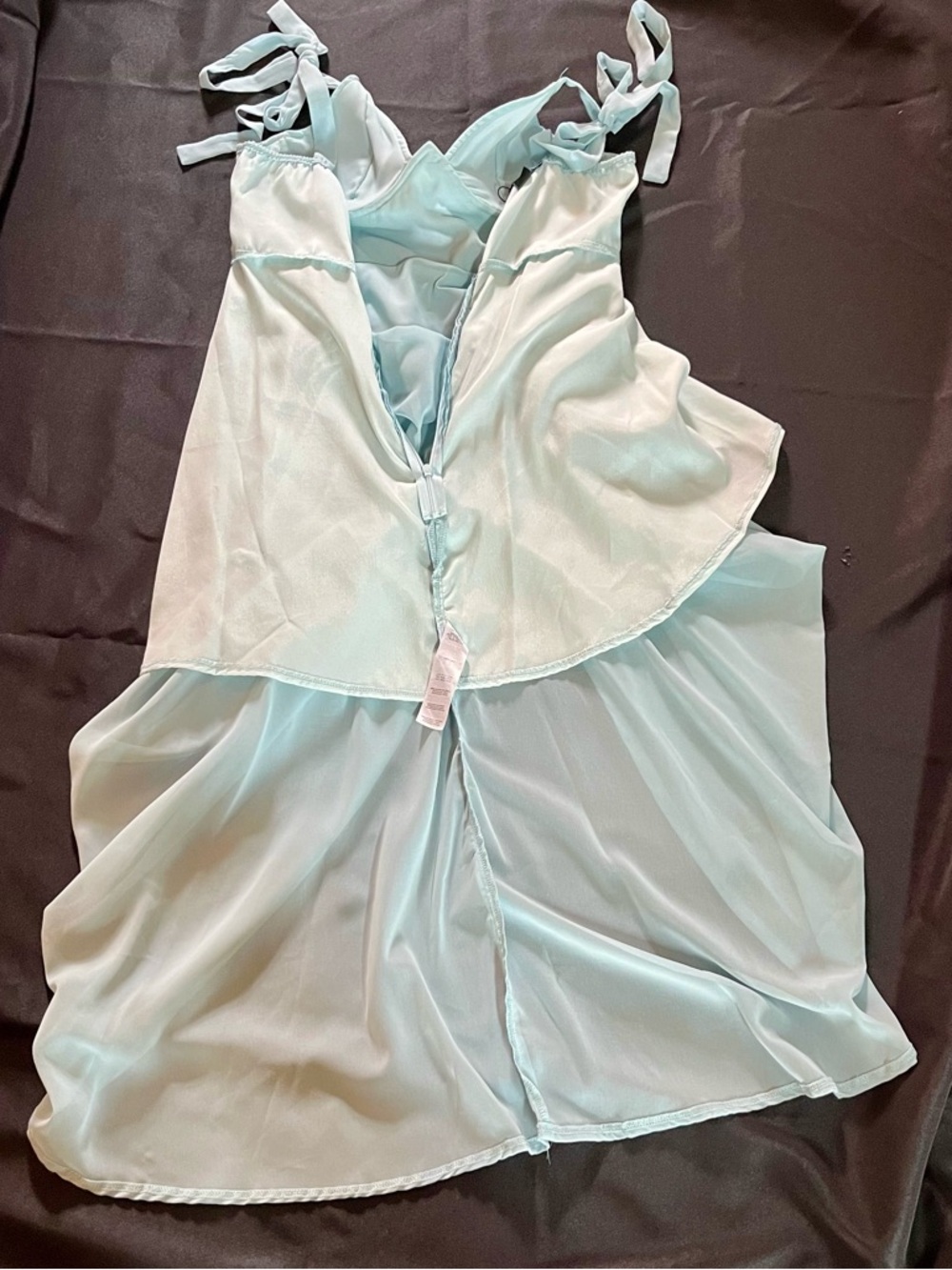 NWT PrettyLittleThing Light Blue Underwire Draped Midi Dress US 10 Wedding Guest - Picture 16 of 17